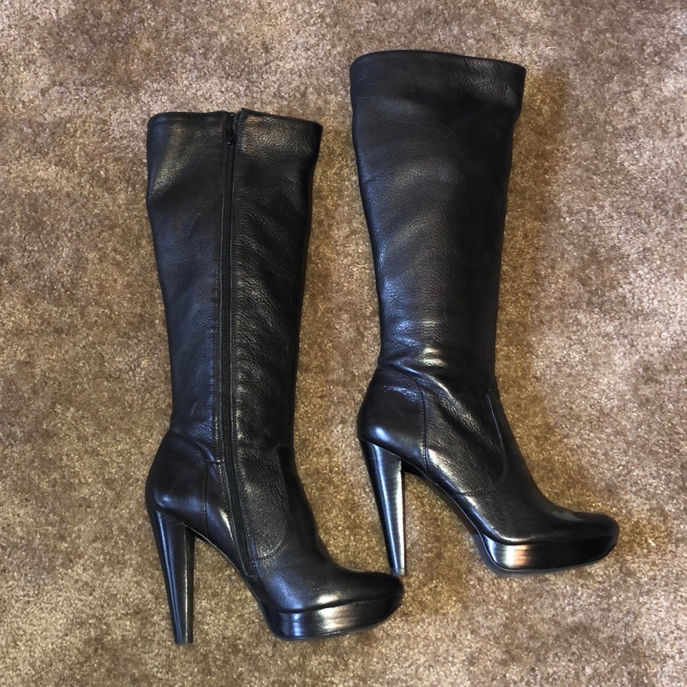Calvin Klein : Leather Knee High boots